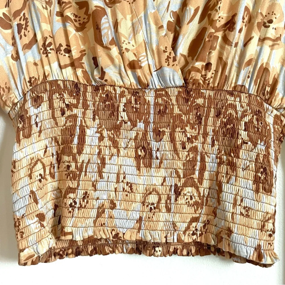 Anthropologie Tiny Valentina Long Sleeve Printed Surplice Blouse Top Size M NWT - Picture 8 of 12